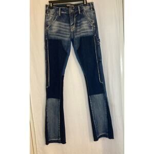 ESNTL Lab Men's "NAEDIZEL" Carpenter Skinny Jeans‎ Stacked  Size 30W  Dark Wash